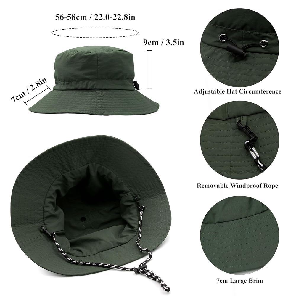 Amazon.com: YAMEIZE Waterproof Bucket Hat with String